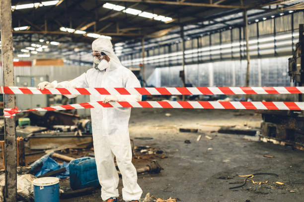 Professional Biohazard technician working in Posey, CA